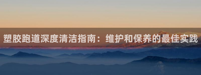 谈球吧出款怎样?：塑胶跑道深度清洁指南：维护和保养的最佳实践