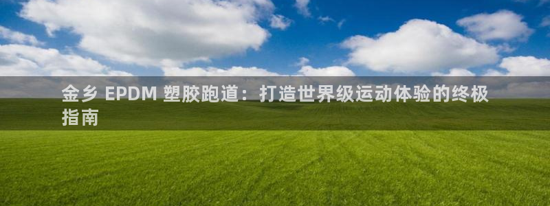 谈球吧平台app下载网址是多少：金乡 EPDM 塑胶跑道：打造世界级运动体验的终极
指南