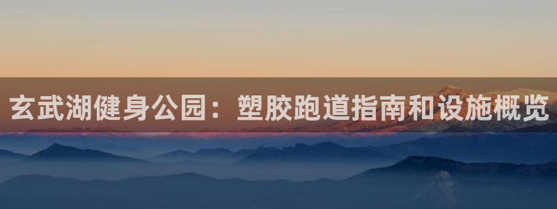 谈球吧的聊天软件叫什么名字：玄武湖健身公园：塑胶跑道指南和设施概览