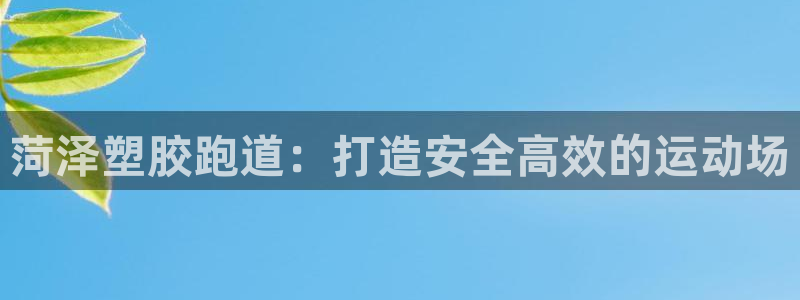 谈球吧体育app下载足球比赛视频：菏泽塑胶跑道：打造