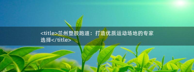 谈球吧APP入口：<title>兰州塑胶跑道：打造优质运动场地的专家
选择</title>